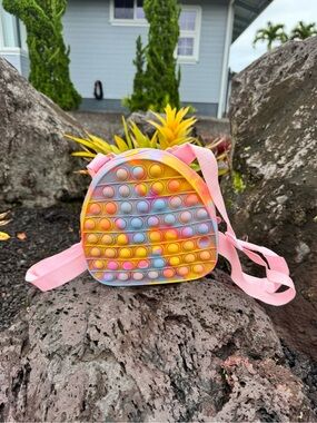Pop It NWOT Mini Backpack Pastel Rainbow Fidget Silicone Kids Bag